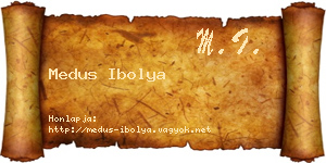 Medus Ibolya névjegykártya